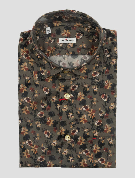 Kiton Multicolor Cotton Shirt