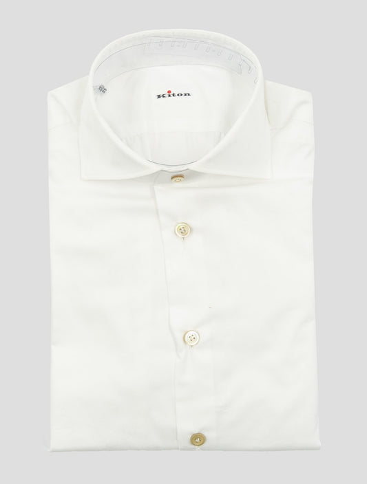 Kiton White Cotton Shirt