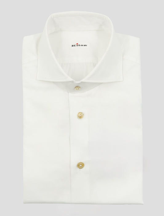 Kiton White Cotton Shirt