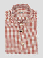 Kiton Red White Cotton Shirt