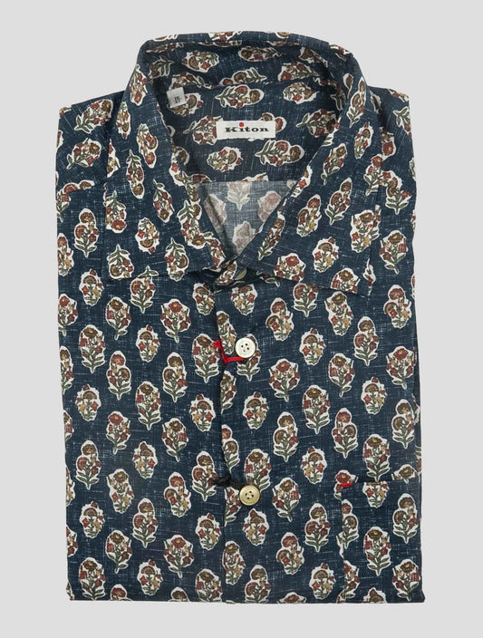 Kiton Multicolor Cotton Shirt Nerano