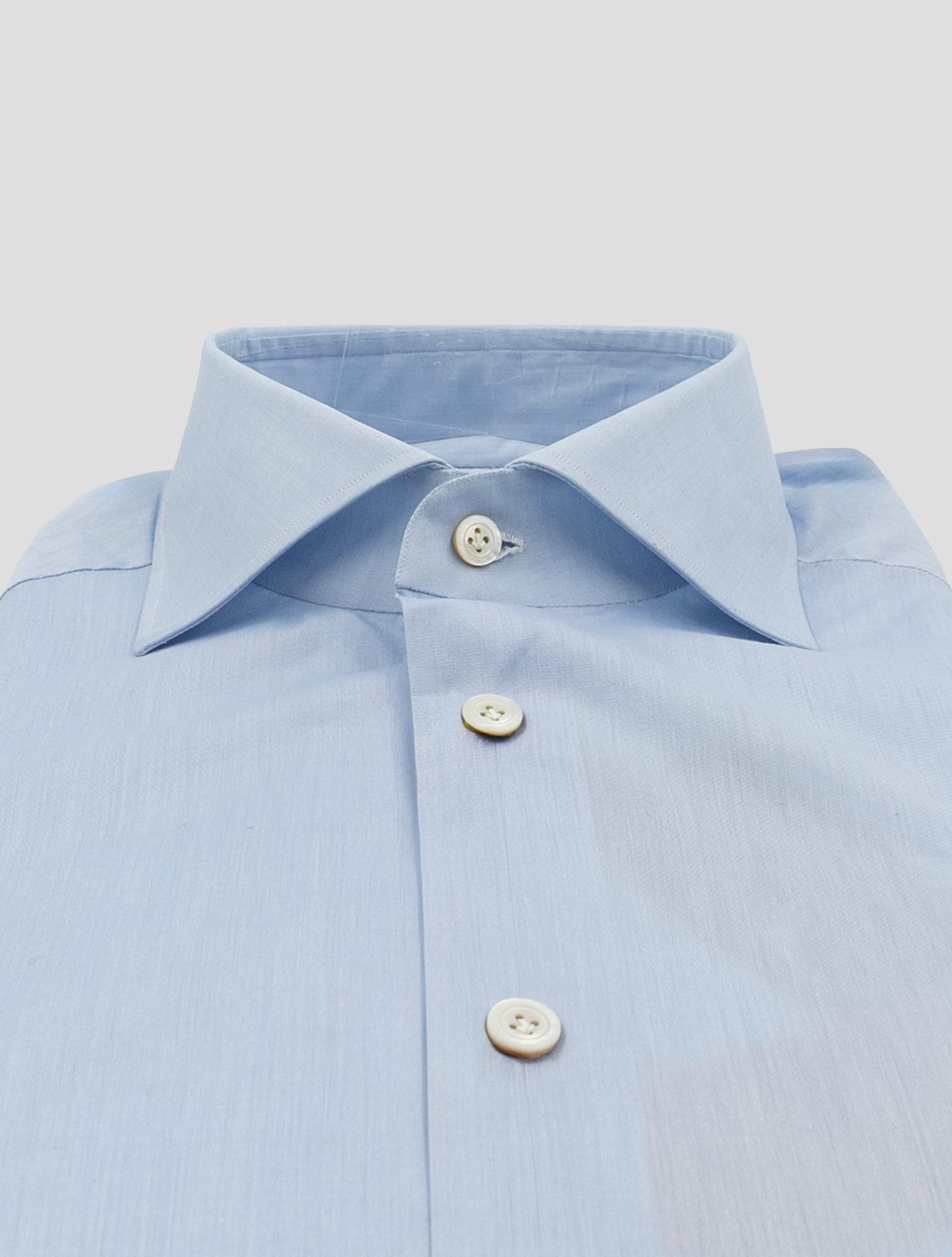 Kiton Light Blue Cotton Shirt