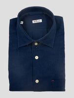 Kiton Denim Cotton Washed Shirt Nerano
