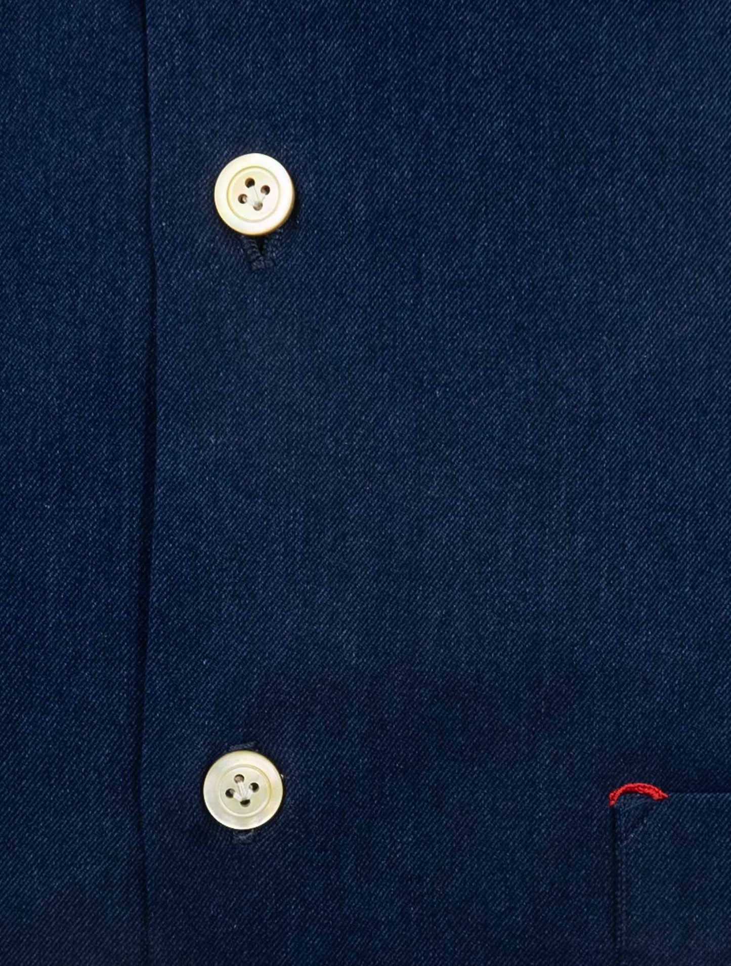 Kiton Denim Cotton Washed Shirt Nerano