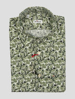 Kiton Green White Cotton Shirt Nerano