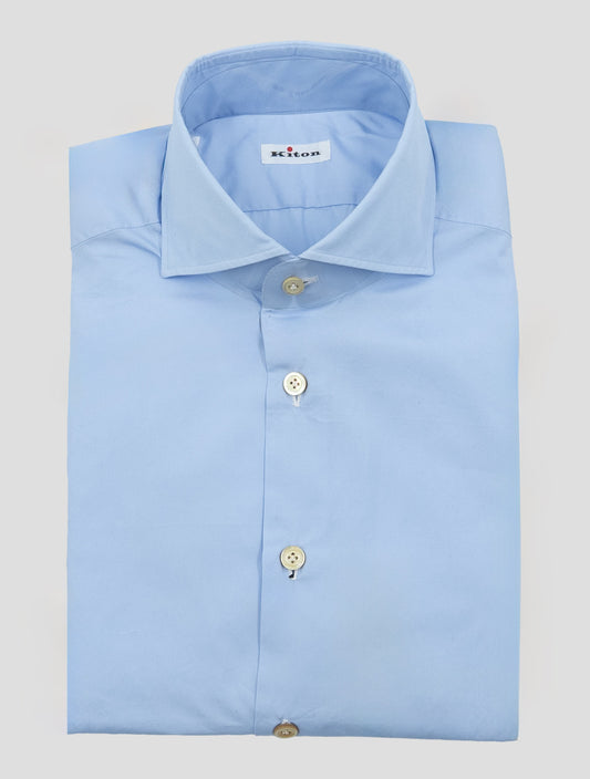 Kiton Light Blue Cotton Shirt