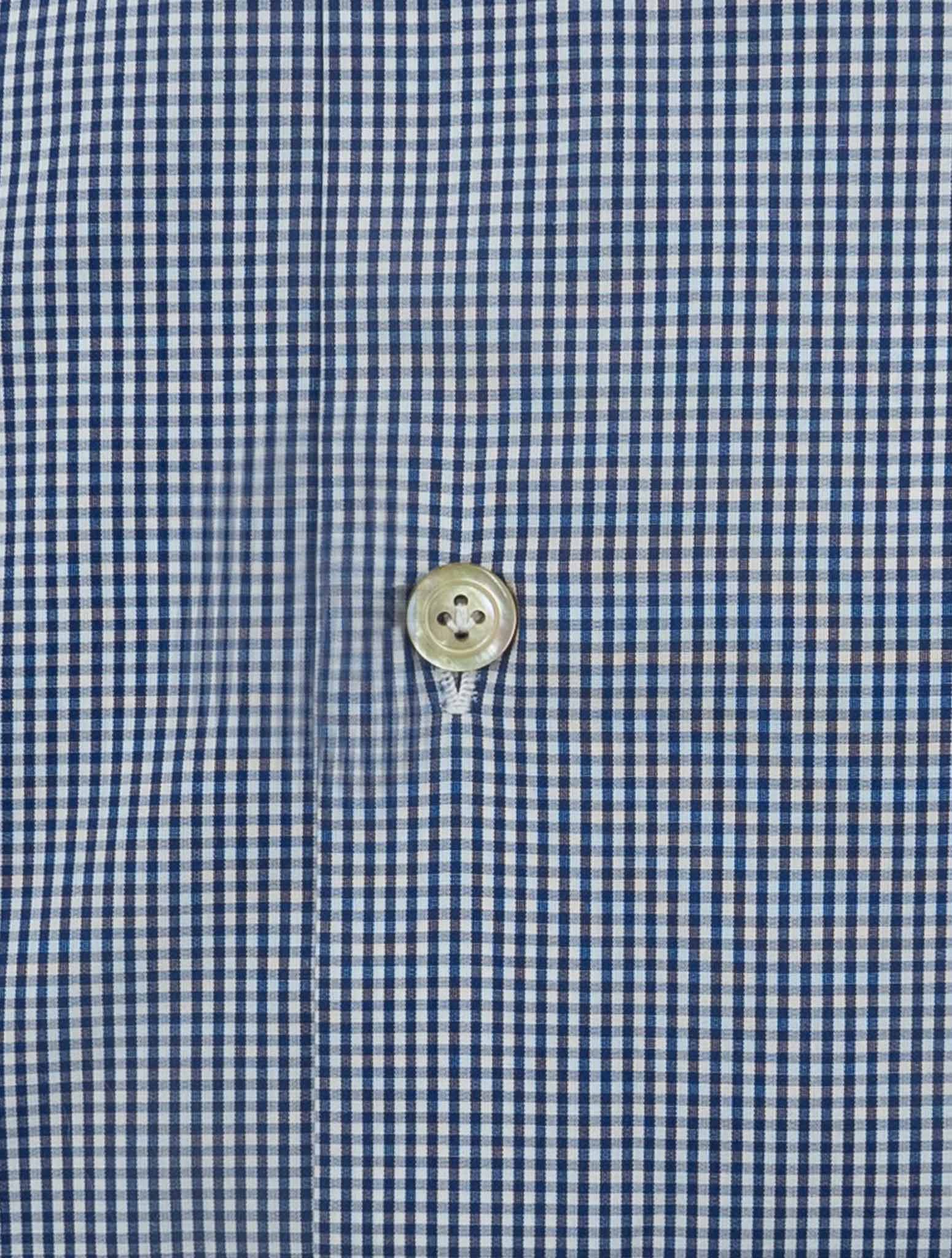 Kiton Blue Cotton Shirt