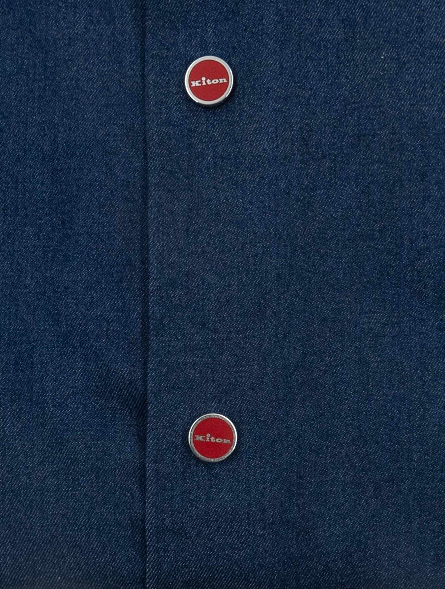 Kiton Denim Cotton Washed Shirt Nerano
