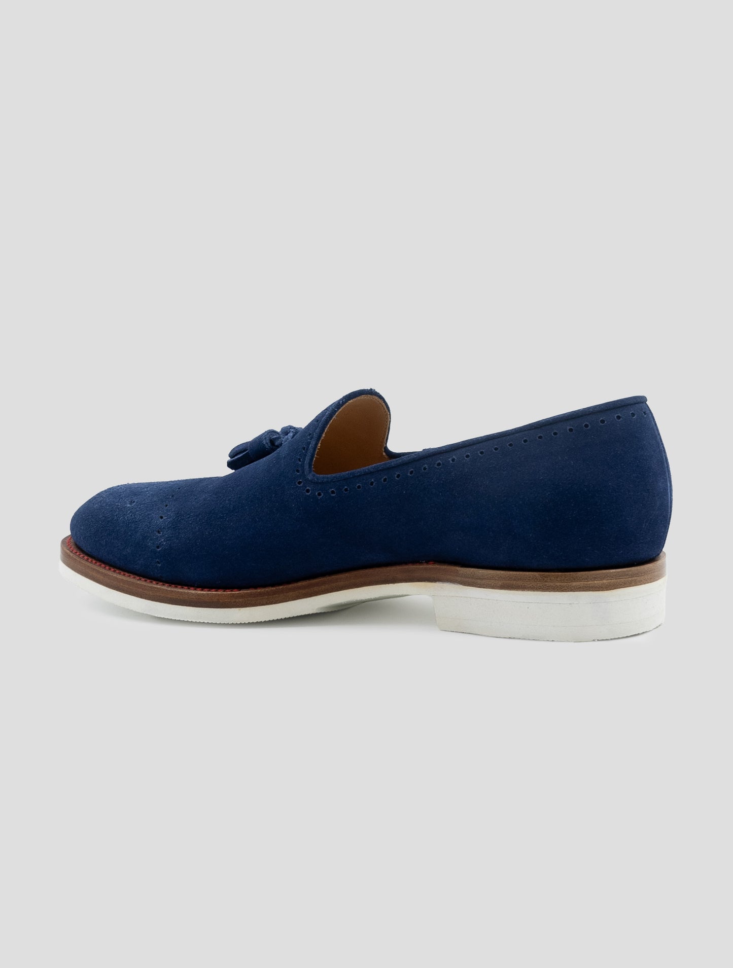 Kiton Blue Leather Suede Loafers