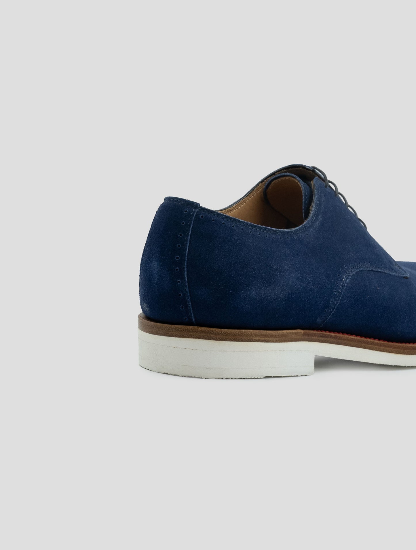 Kiton Blue Leather Suede Shoes