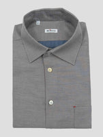 Kiton Taupe Cotton Silk Cashmere Shirt Nerano