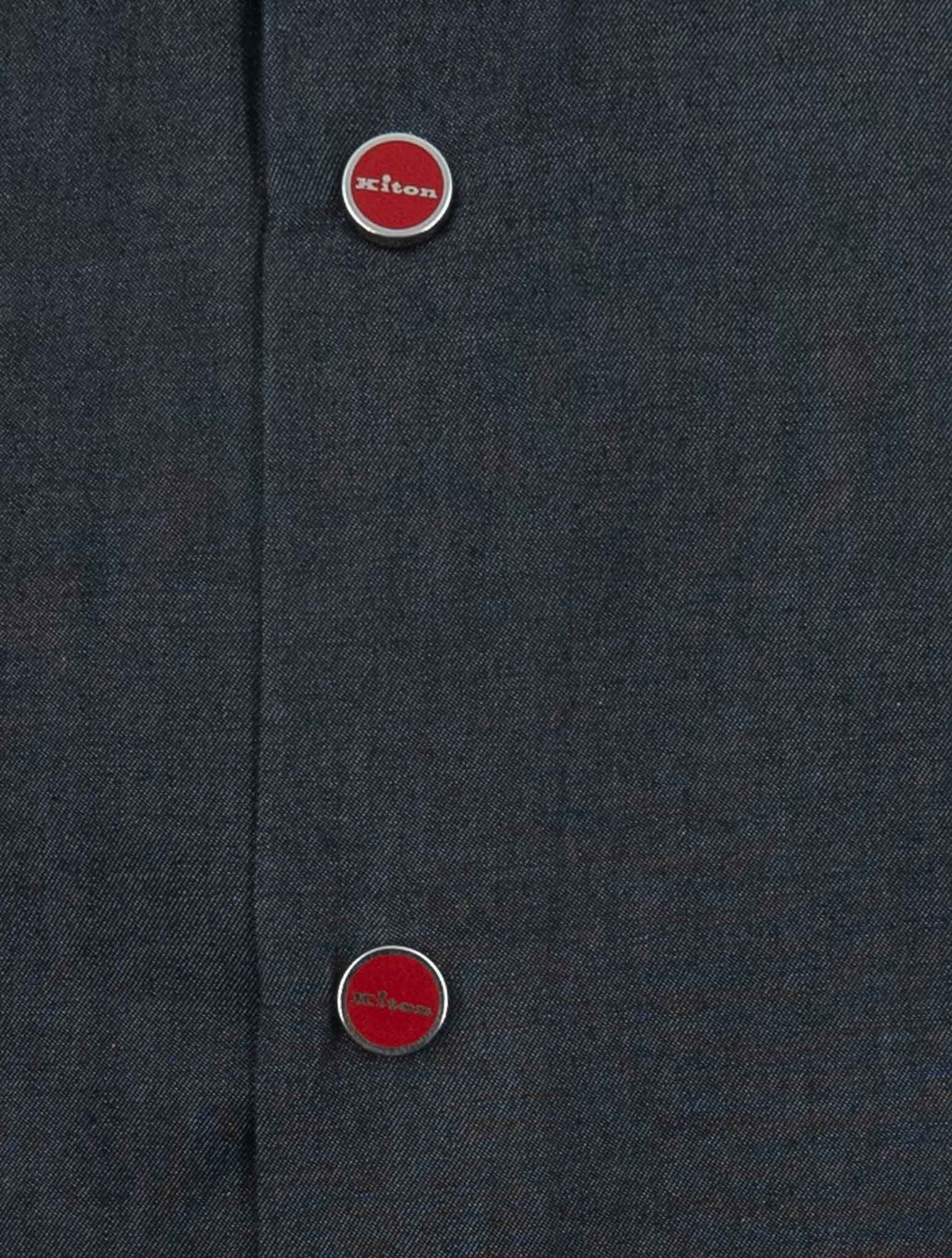 Kiton Gray Cotton Washed Shirt