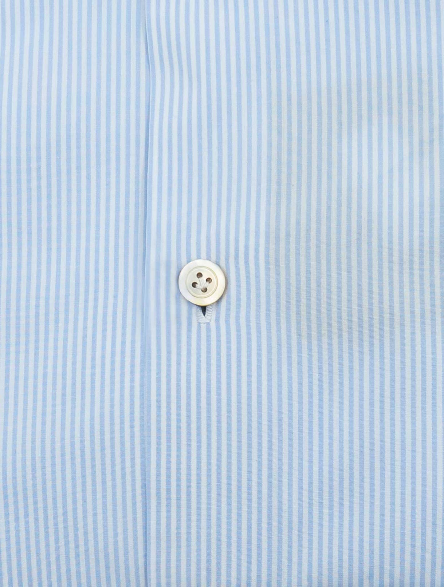Kiton Blue White Cotton Shirt