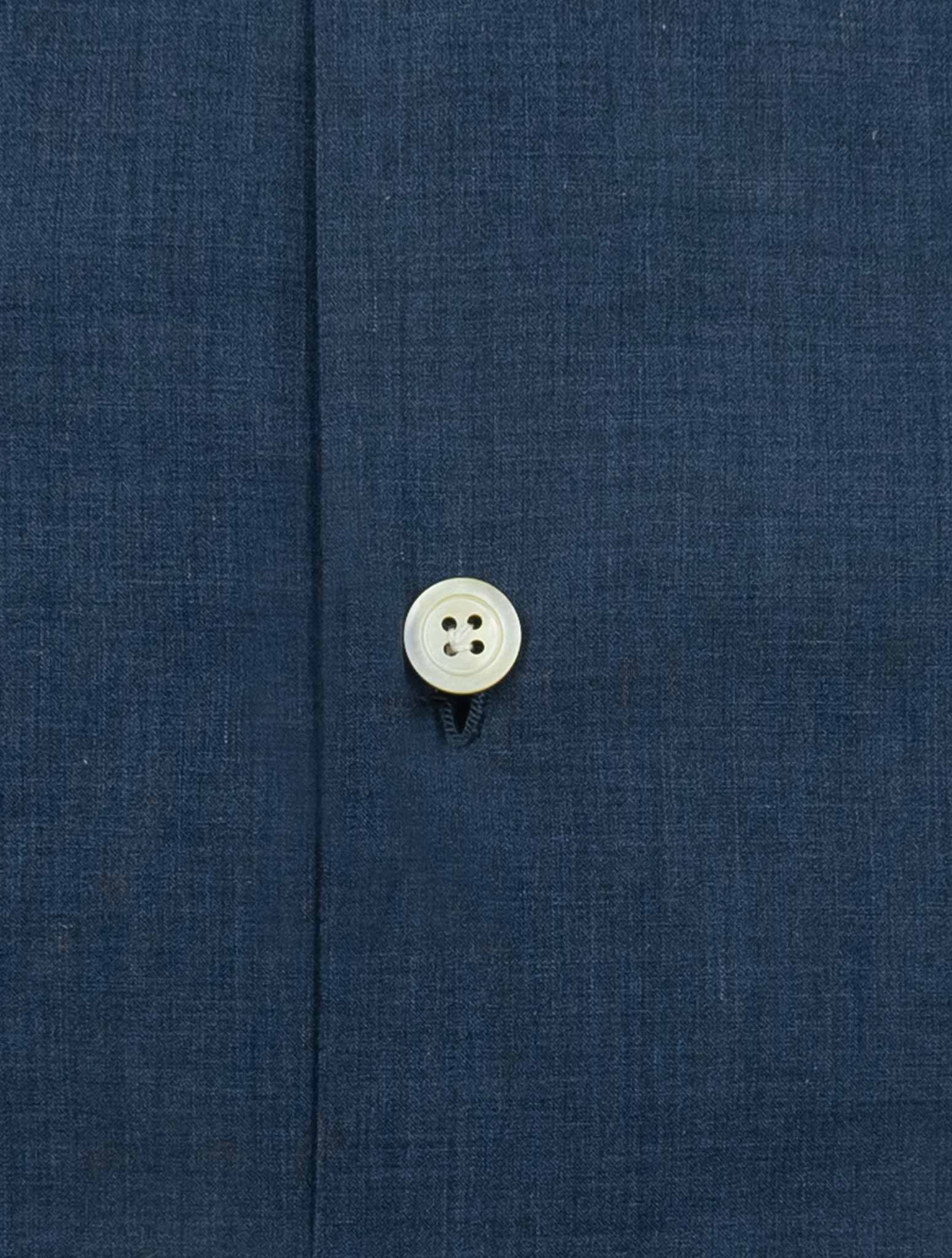 Kiton Blue Cotton Shirt