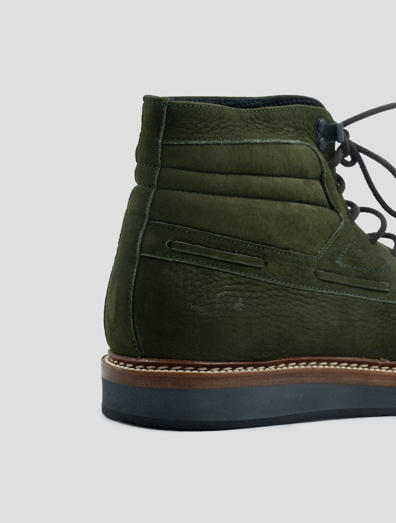 Kiton Green Leather Suede Boots