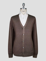 Kiton Brown Wool Cardigan