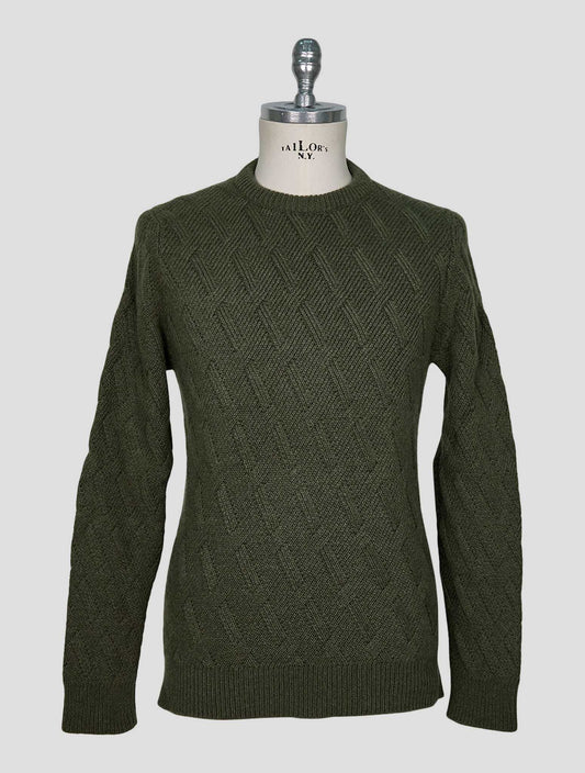 Kiton Green Cashmere Sweater Crewneck
