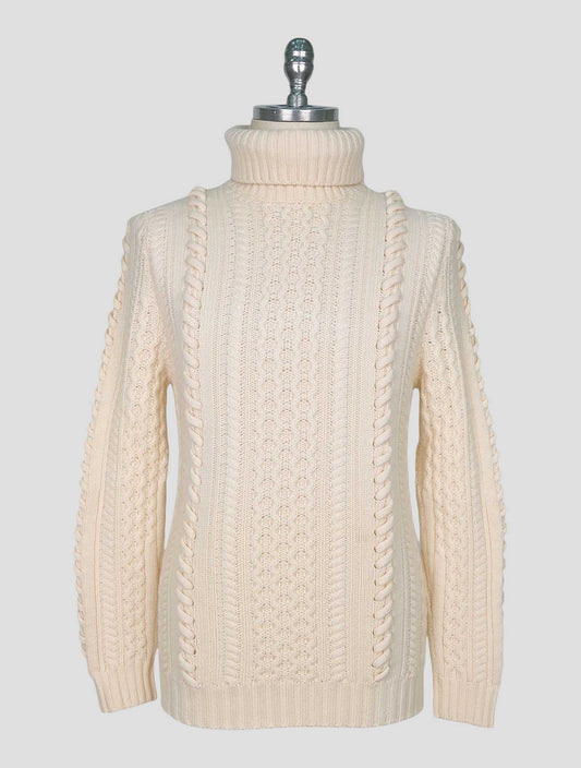 Kiton White Cashmere Sweater Turtleneck