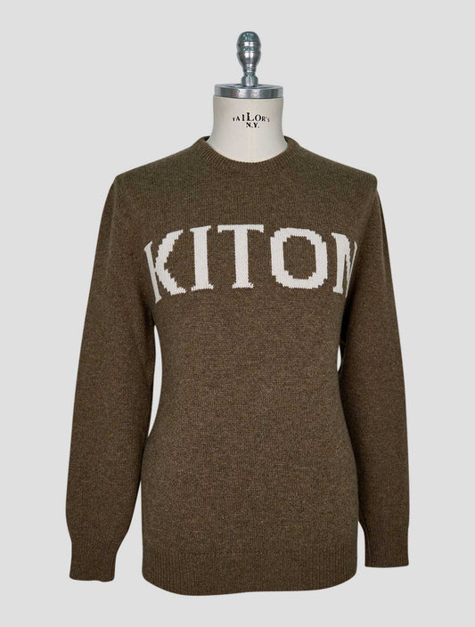 Kiton Brown Cashmere Sweater Crewneck