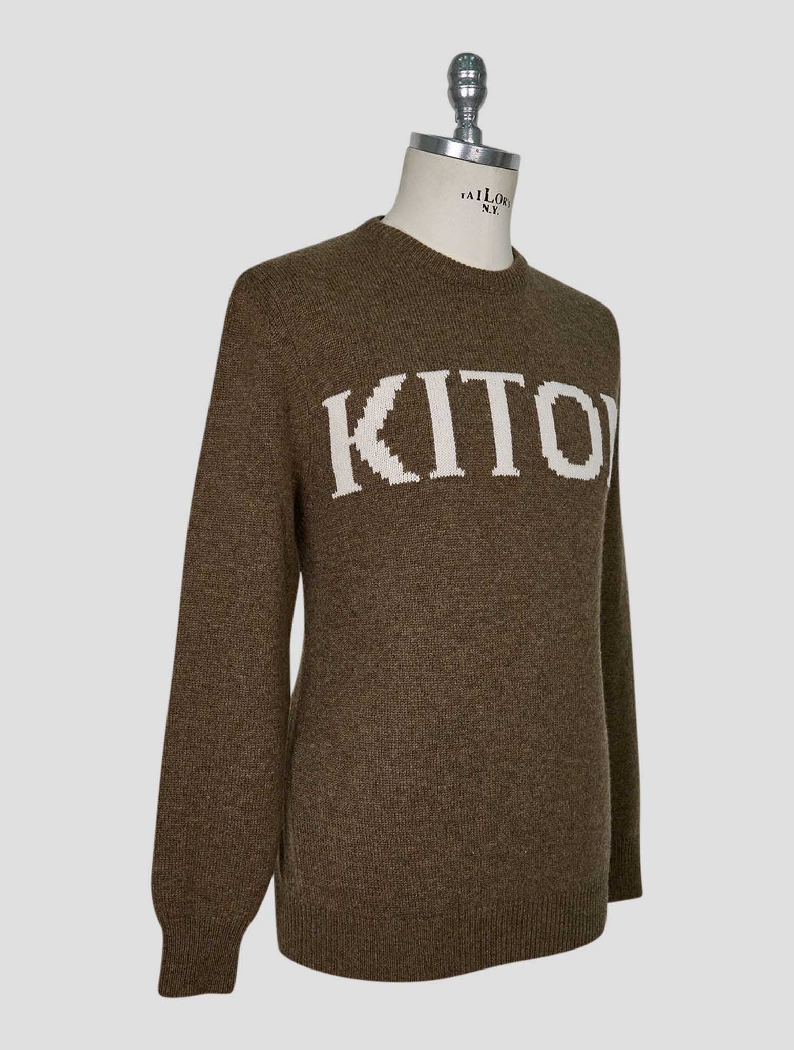 Kiton Brown Cashmere Sweater Crewneck