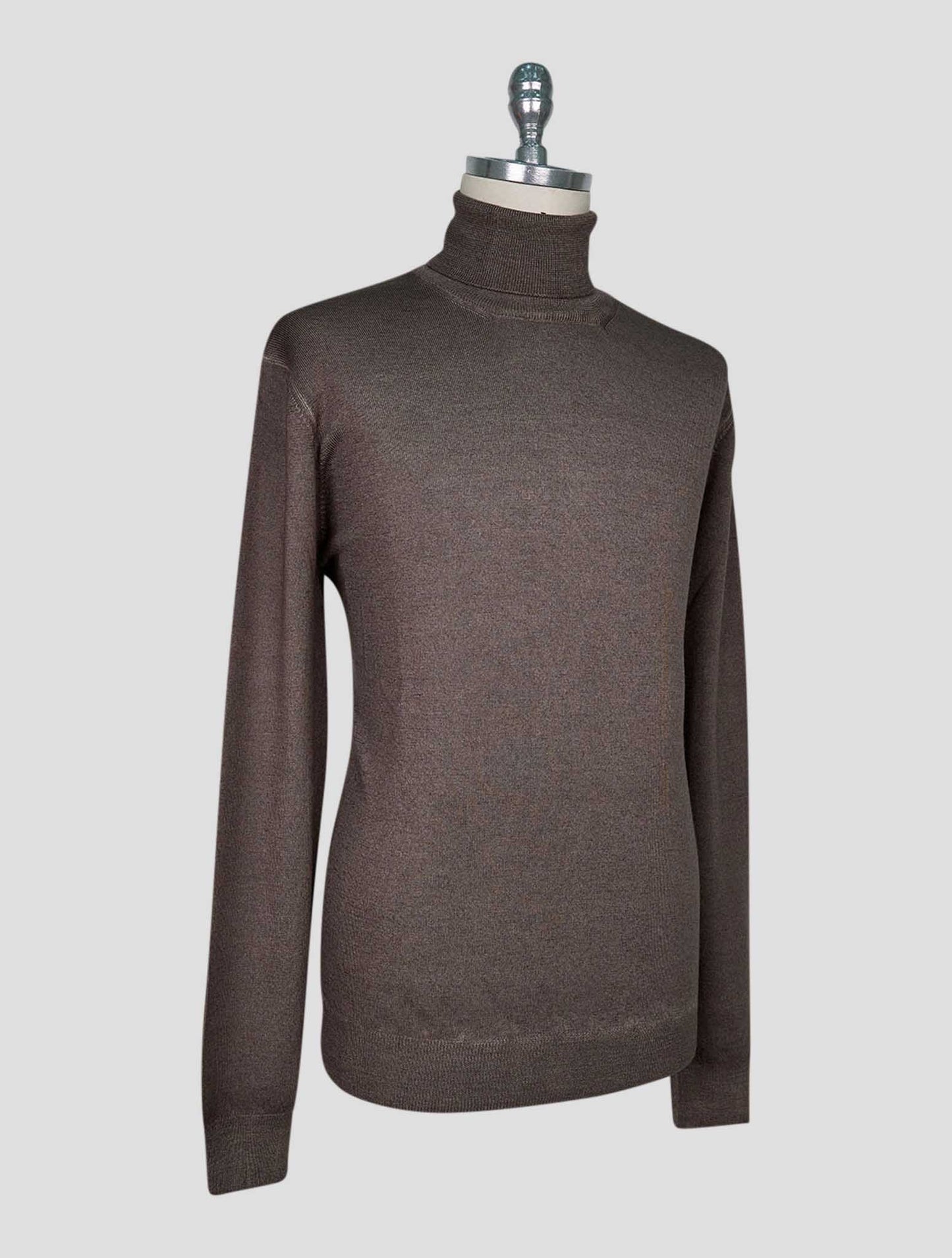 Kiton Brown Wool Sweater Turtleneck