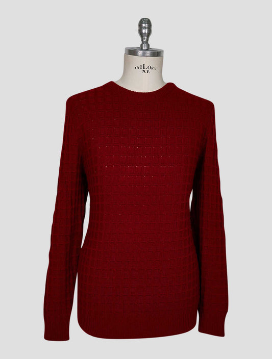 Kiton Burgundy Cashmere Sweater Crewneck
