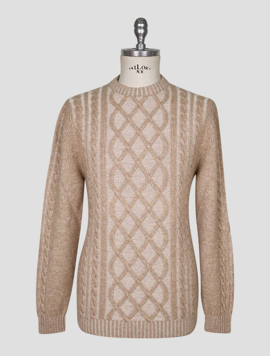 Kiton Beige Cashmere Sweater Crewneck
