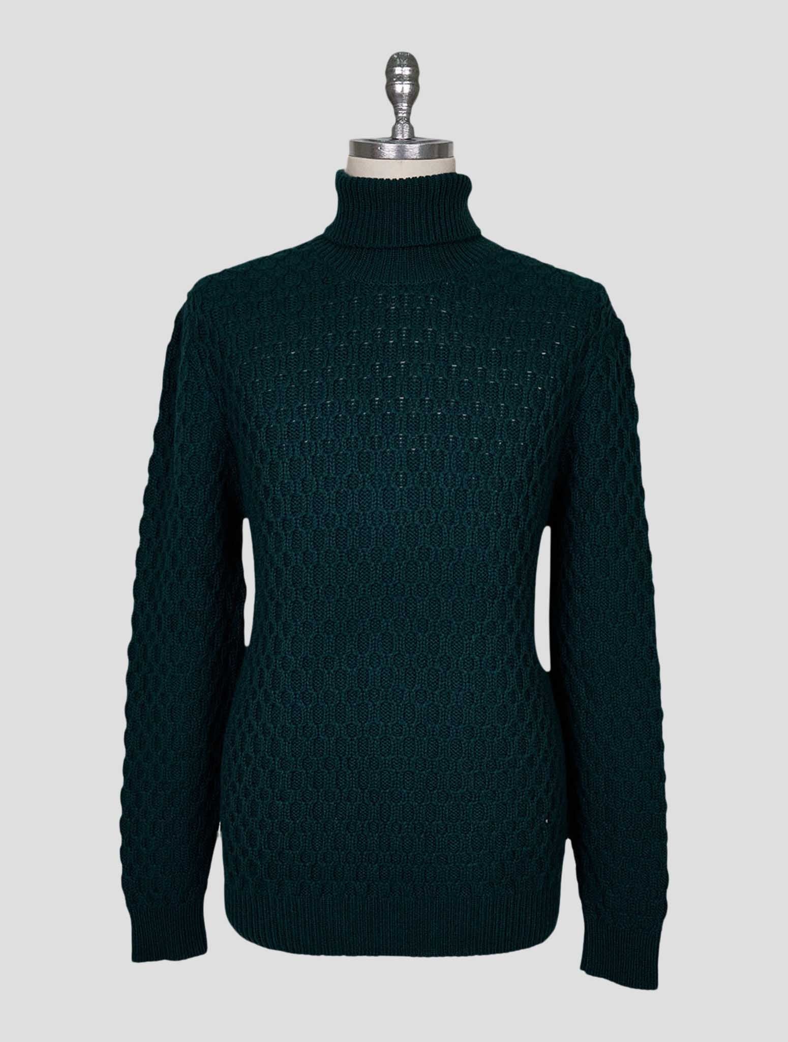 Kiton Green Cashmere Sweater Turtleneck