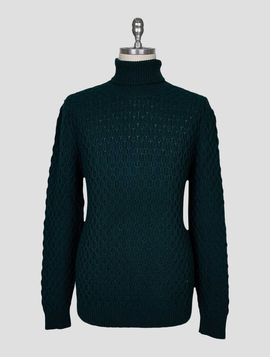 Kiton Green Cashmere Sweater Turtleneck