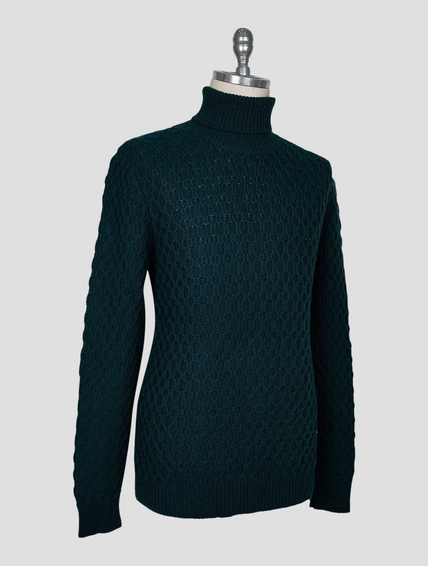 Kiton Green Cashmere Sweater Turtleneck