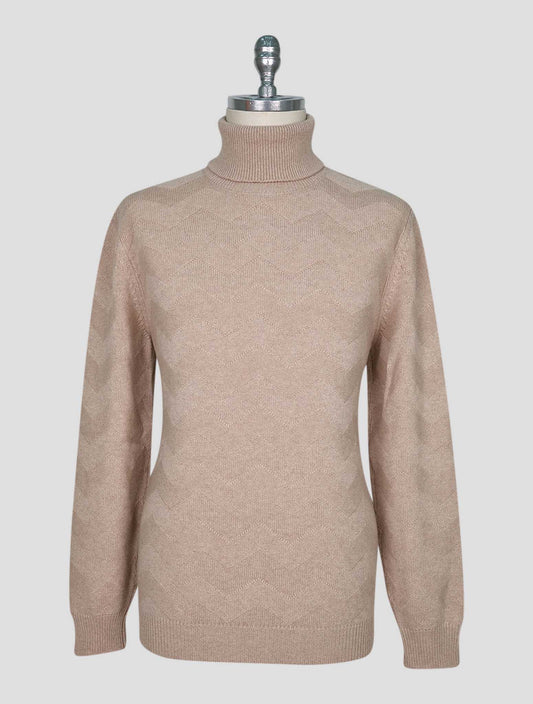 Kiton Beige Cashmere Sweater Turtleneck