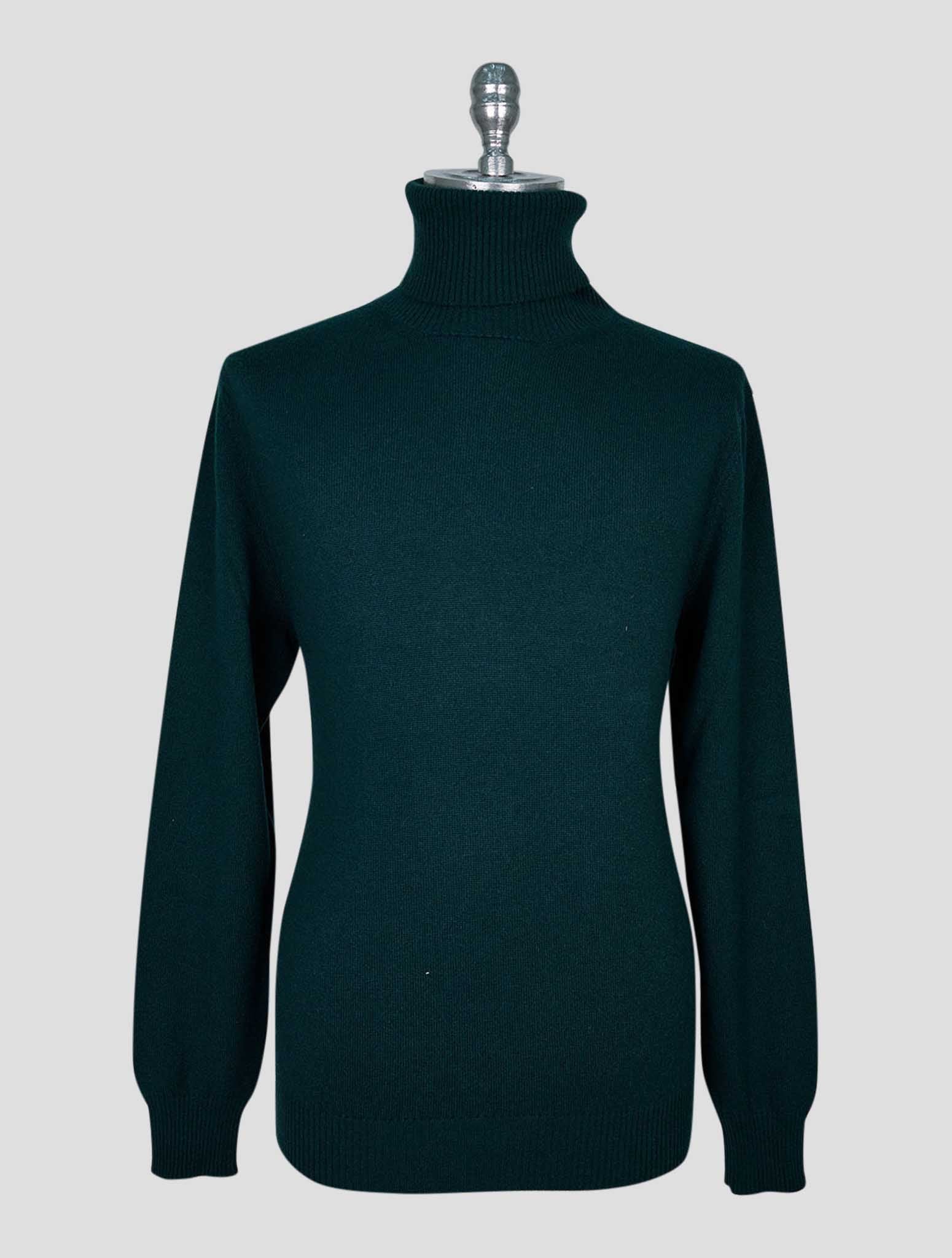 Kiton Green Cashmere Sweater Turtleneck