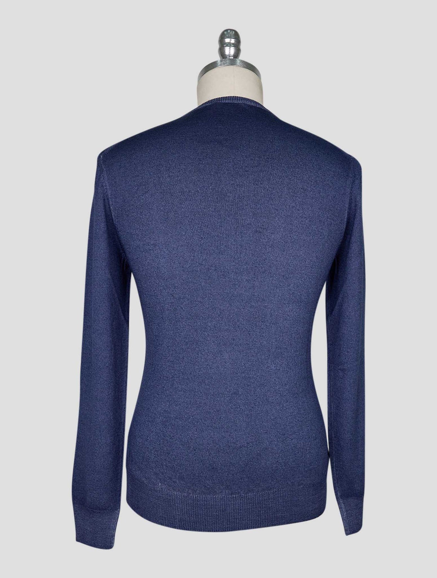 Kiton Blue Wool Sweater Crewneck