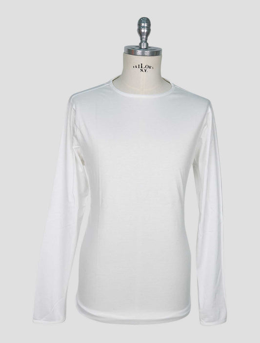 Kiton White Cotton Sweater Polo
