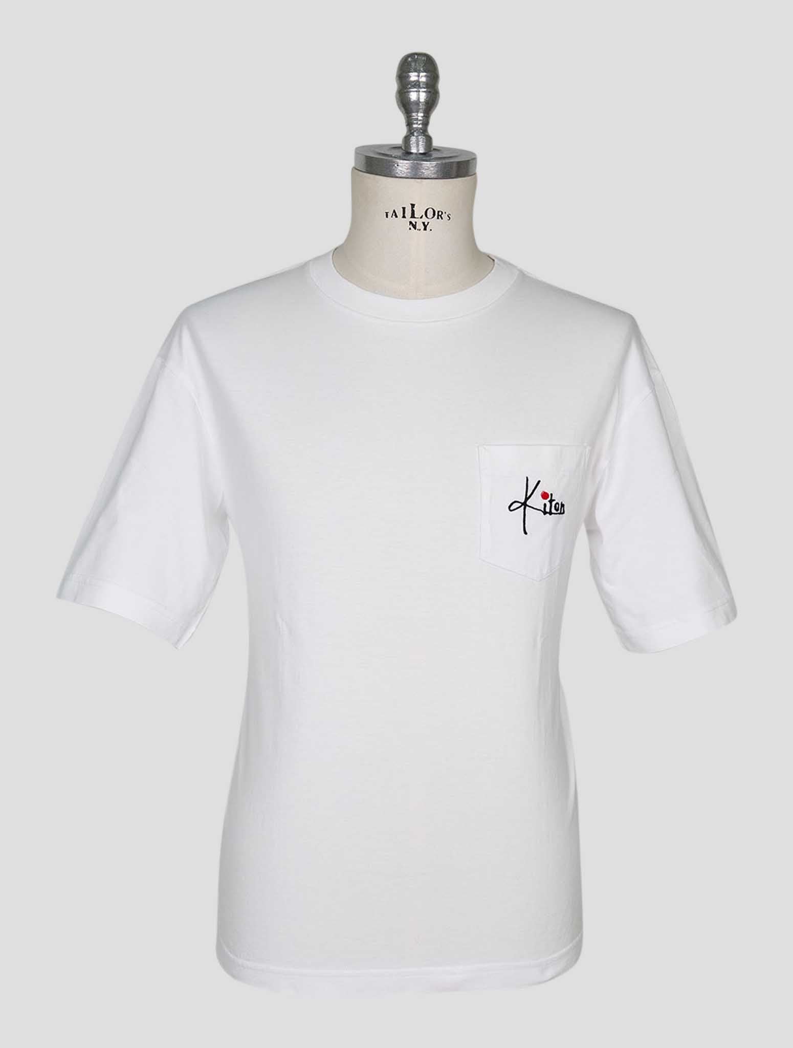 Kiton White Cotton T-Shirt