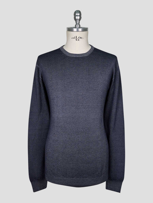Kiton Gray Wool Sweater Crewneck