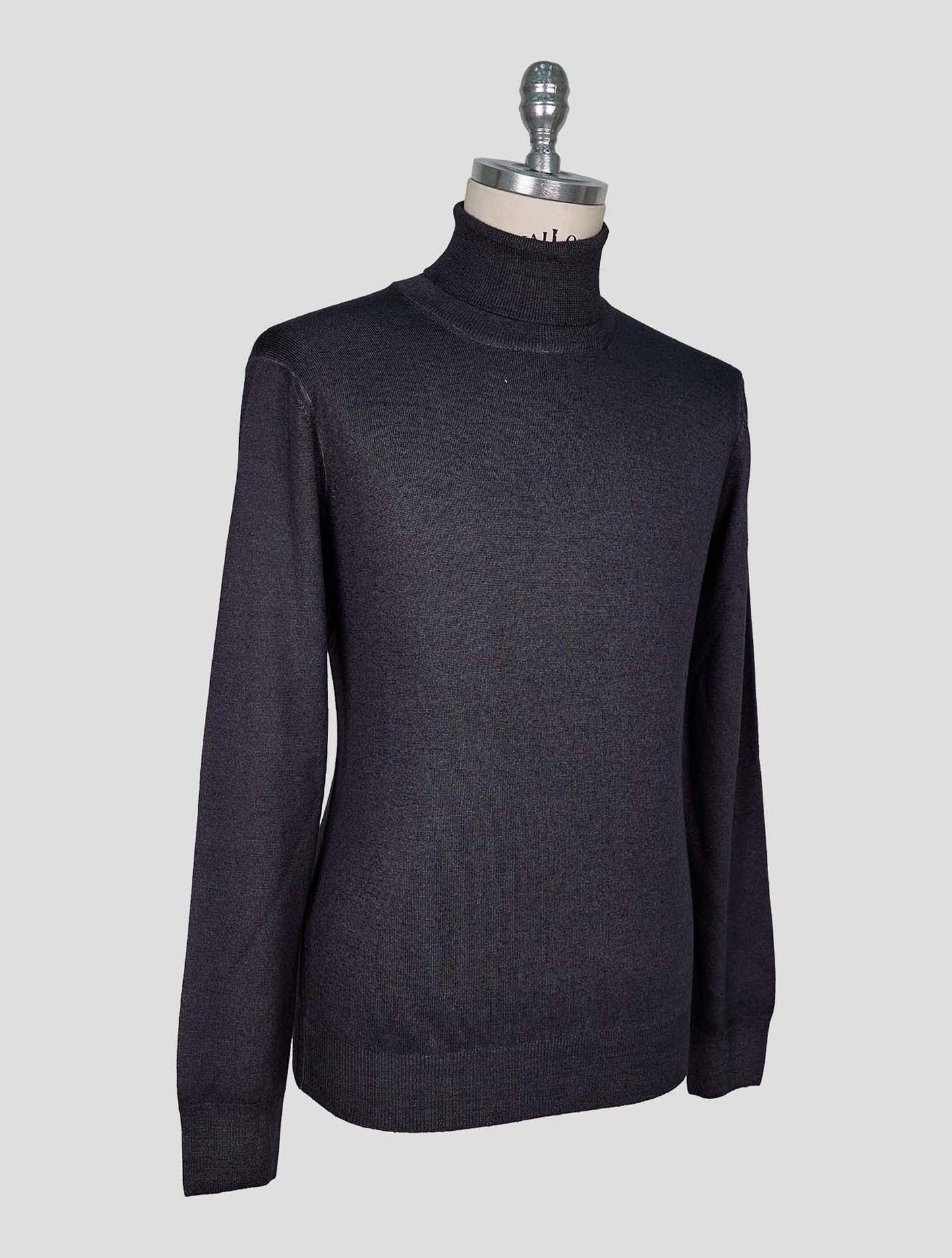 Kiton Gray Wool Sweater Turtleneck