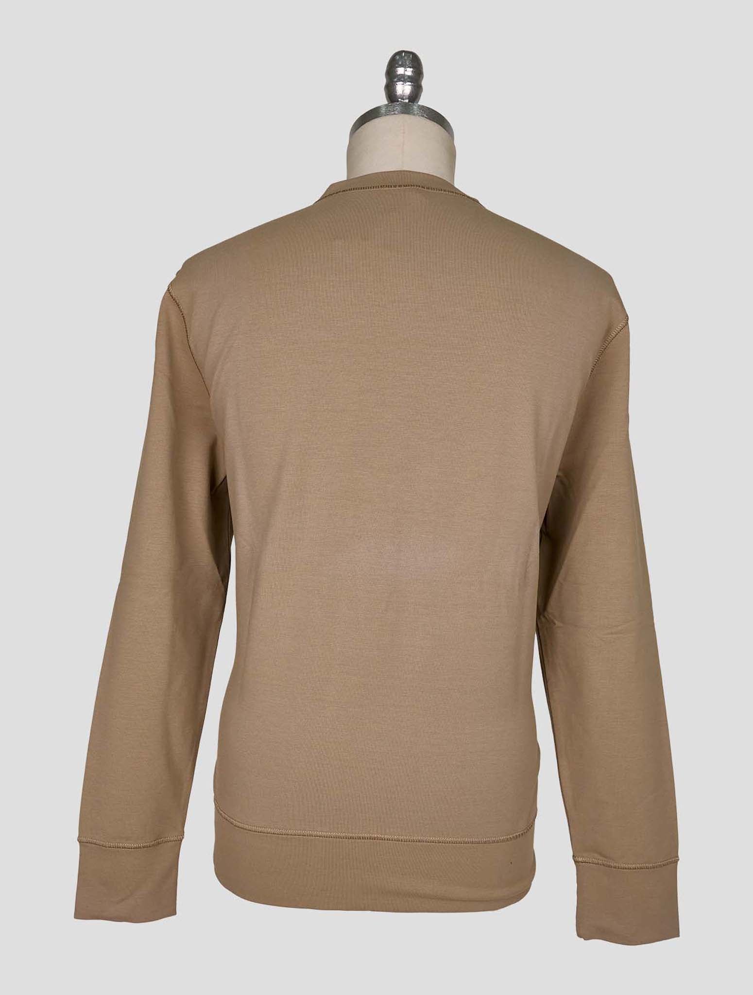 Kiton Beige Cotton Ea Sweater Crewneck
