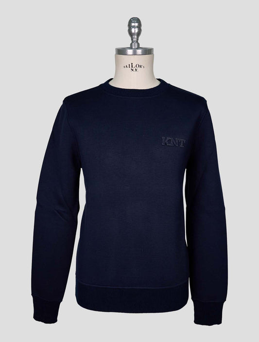 Kiton Knt Blue Viscose Ea Sweater Crewneck
