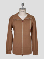 Kiton Light Brown Cotton Ea Sweater Full Zip