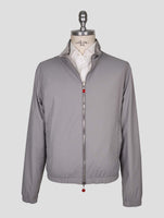 Kiton Gray Pl Viscose Ea Reverse Coat