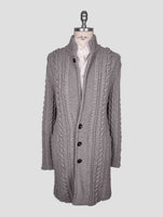 Kiton Gray Cashmere Sweater Coat