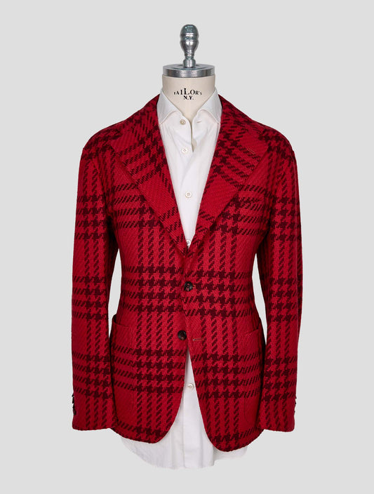 Kiton Burgundy Red Cashmere Blazer