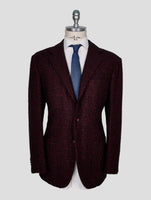 Kiton Red Black Cashmere Silk Blazer