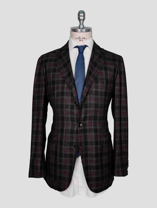 Kiton Multicolor Cashmere Silk Linen Blazer