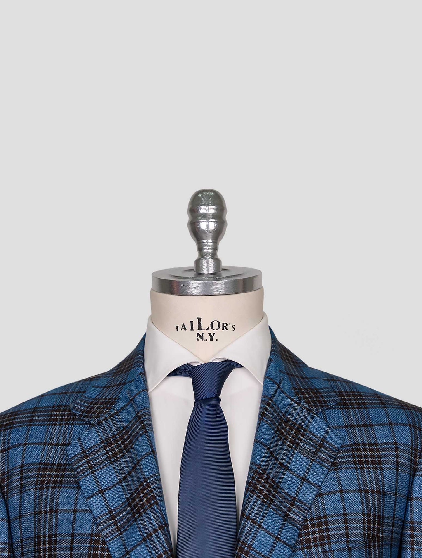 Kiton Light Blue Brown Cashmere Silk Linen Blazer