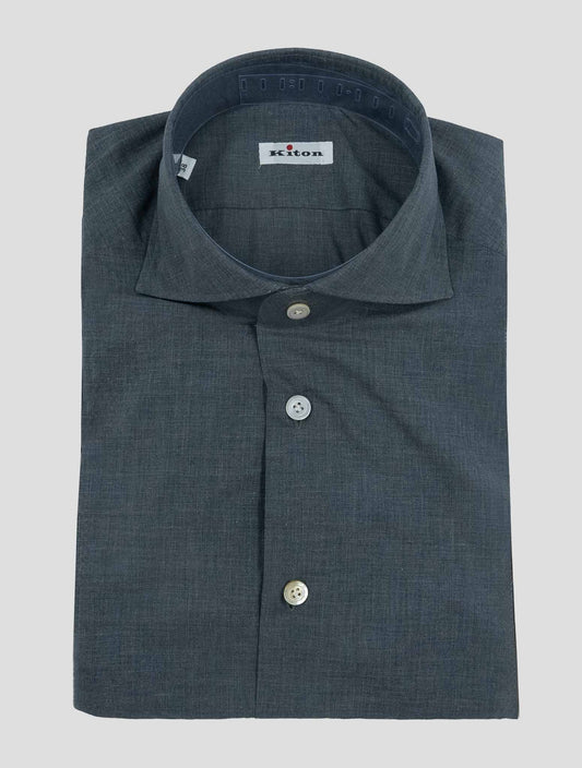 Kiton Gray Cotton Shirt