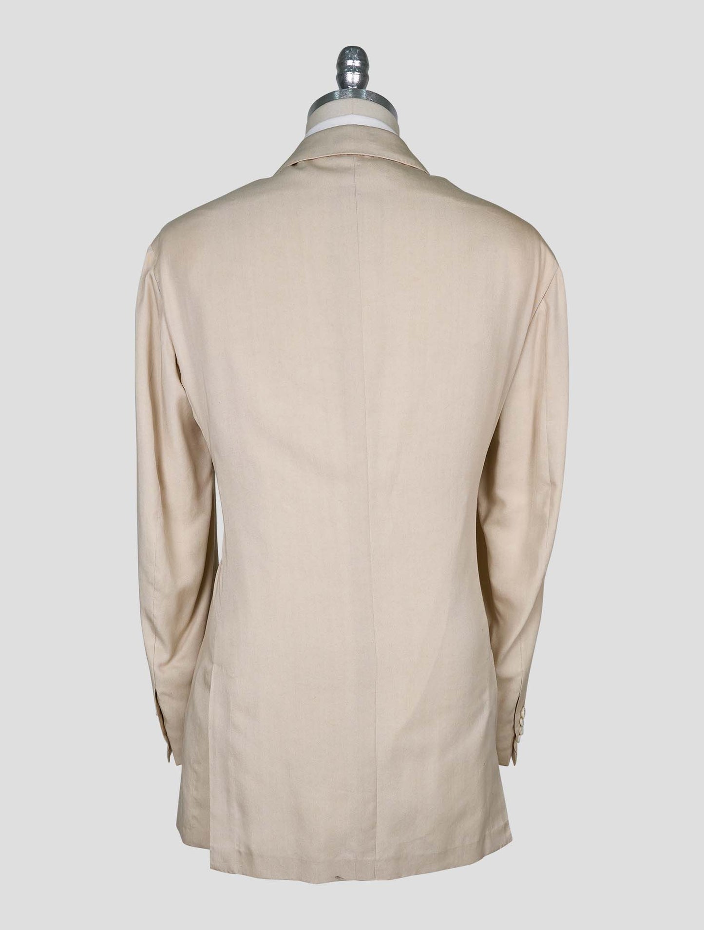 Kiton Beige Lyocell Viscose Silk Blazer