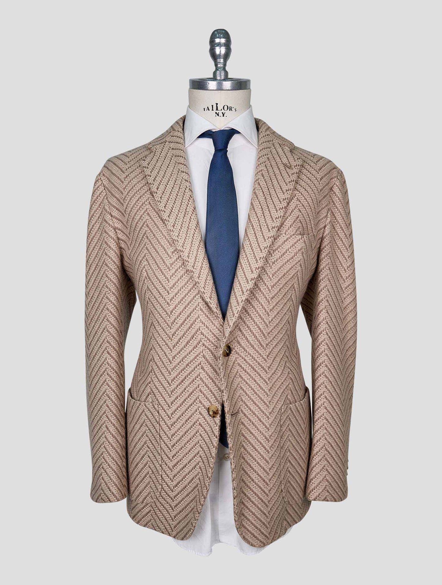 Kiton Brown Beige Cashmere Blazer