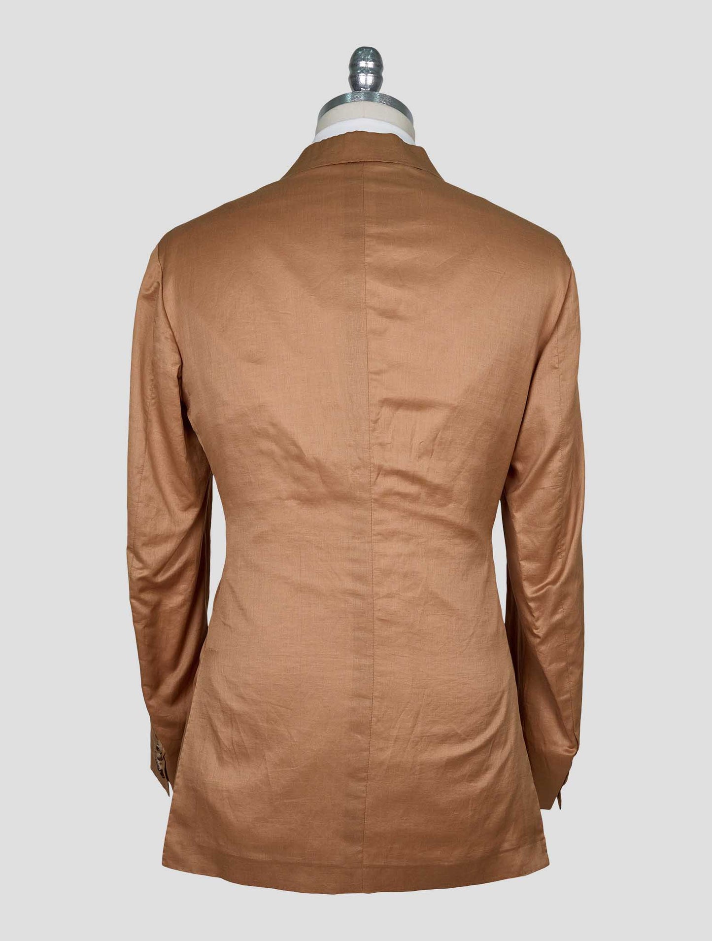 Kiton Brown Cotton Linen Blazer
